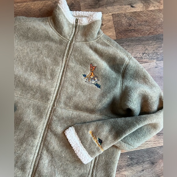 Disney Sweaters - Walt Disney World Vintage Bambi Fleece Zip Sweater- Small‎